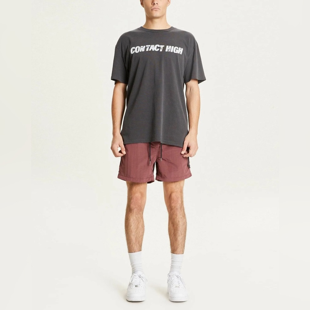 Ksubi Men's Burner Nylon Drawstring 5 Inch Inseam Board Short Size M